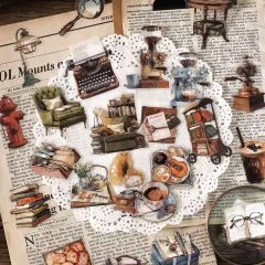 Pack de 40 stickers PET Retro Song Series - Casa Washi