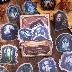 Pack 30 stickers PET Magic World en internet