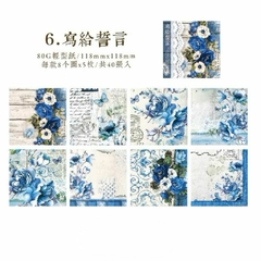 Block de 40 papeles Escribir entre Flores
