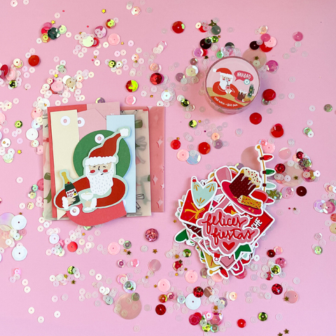 SET DE PAPELERIA NAVIDAD ARGENTINA incl, 1 washi