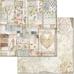 Stamperia Double Sided Paper 8"x8" 10pkg Serie B - Casa Washi