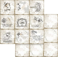 Stamperia Double Sided Paper 8"x8" 10pkg Serie B - Casa Washi