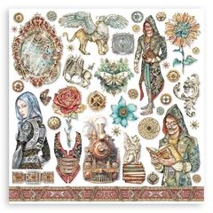Stamperia Double Sided Paper 8"x8" 10pkg Serie A - Casa Washi