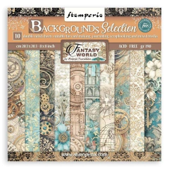Stamperia Backgrounds double sided Paper Pad 8x8 10pkg