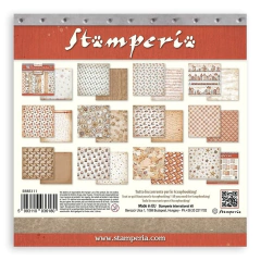 Stamperia Backgrounds double sided Paper Pad 8x8 10pkg