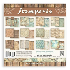 Stamperia Backgrounds double sided Paper Pad 8x8 10pkg Serie A