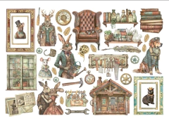 Stamperia Cardstock Ephemera Adhesive Paper Cut Outs