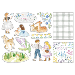 Pack 48 Stickers papel laminado Blooming