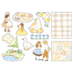 Pack 48 Stickers papel laminado Blooming
