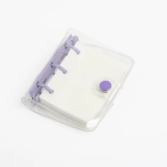 Carpeta cristal Mini Binder transparente con hojas lisas
