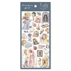 Plancha de Stickers Antique Girl