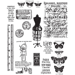 Tim Holtz Cling Stamps 7"X8.5" Serie B