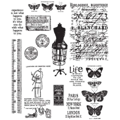 Tim Holtz Cling Stamps 7"X8.5" Serie B