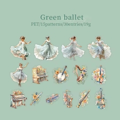 Pack 30 stickers PET Melody of Waltz