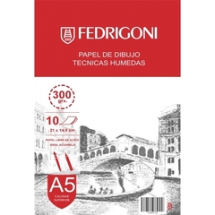 Block de papel acuarelable 300grs A5 x 10hj 