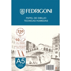 Block de papel acuarelable 230grs A5 x 10hj