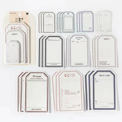 Pack 30 Stickers papel mate Tag Message
