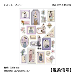 Plancha de sticker papel laminado Girls