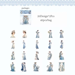 Pack 40 stickers PET Roman Holiday Collection