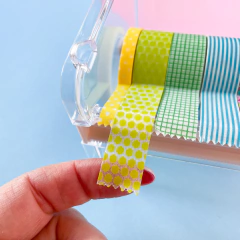 Porta washis apilable doble corte (incluye 1 washi de 3 m de regalo)