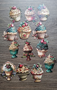 Die cuts Papelitos Vintage Christmas Serie B - Casa Washi