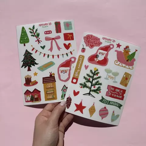 Stickers Navidad base transparente By Pale