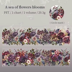Cinta PET Blooming Flowers in Four Seasons 50mm x 2m