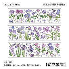 Pack 6 tiras stickers PET Spring Dream
