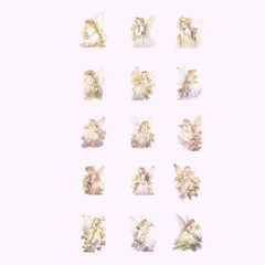Pack de 30 Stickers PET Elves in Flowers