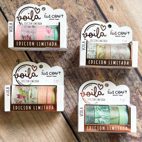 Set de 5 washis Colección Voila x 4 m