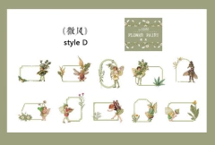 Set de 30 etiquetas stickers Flower Fairy