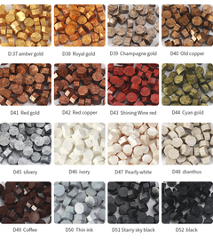 Pack de pastillitas de lacre octogonales x 100 unid SERIE V - Casa Washi