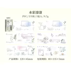 Set 5 mini planchas transfers Spring Winds