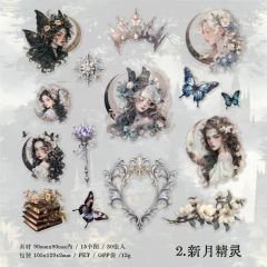 Pack 30 stickers PET Dark Academy - comprar online