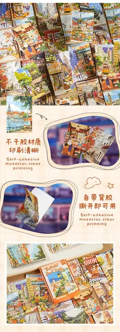 Caja 30 Stickers Ilustrated Book Realm en internet