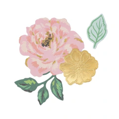 Maggie Holmes Woodland Grove Embellishment Floral Acetate and embossed Gold Foil - comprar online