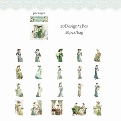 Pack 40 stickers PET Roman Holiday Collection