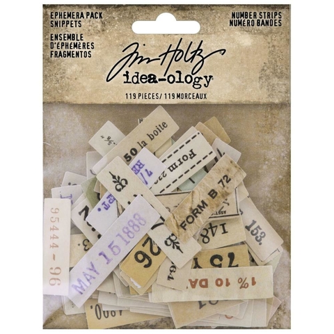Pack Stickers Jim Holtz Coleccion Idea Ology Ephemera Snippets Number Strips
