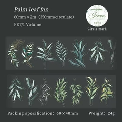 Cintas PET Leaves troquelada 60mm x 2m