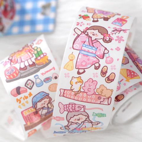 Washi coleccion Cuadrille Kawaii Yuxian 40 mm x 3 m - comprar online