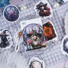 Stickers Cajita Rectangular Fantasy Magician (131)