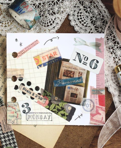 Washi colección Antique Collage Cardlover 15mm x 3m