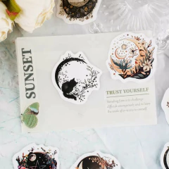 Stickers Cajita Flower Moon Night (109) - Casa Washi