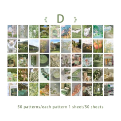 Mini block sticker papel washi x 50 hojas Sunset Romantic - Casa Washi