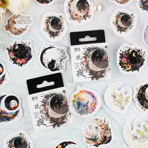 Stickers Cajita Flower Moon Night (109)