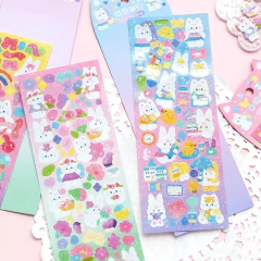 Stickers Gatitos Rainbow Glitter
