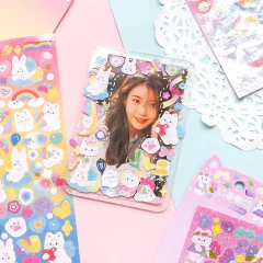 Stickers Gatitos Rainbow Glitter
