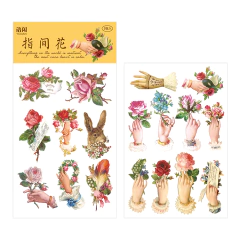 Transfer stickers Mailing Time Collection Yuxian manos y flores