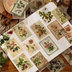 Stickers estampillas vintage papel washi * 60 unid.