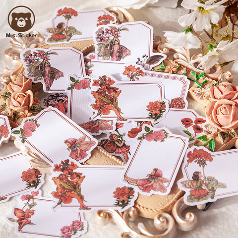 Set de 30 etiquetas stickers Flower Fairy